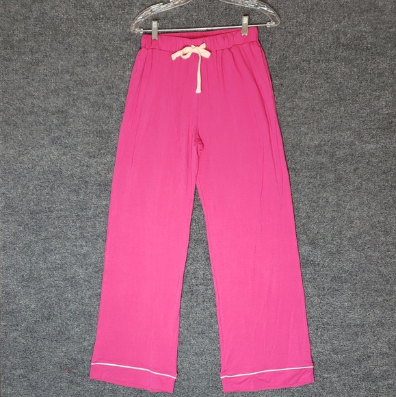 Stripe & Stare Women's 2 Piece Pink White Pajama Set Super Soft - Picture 5 of 11